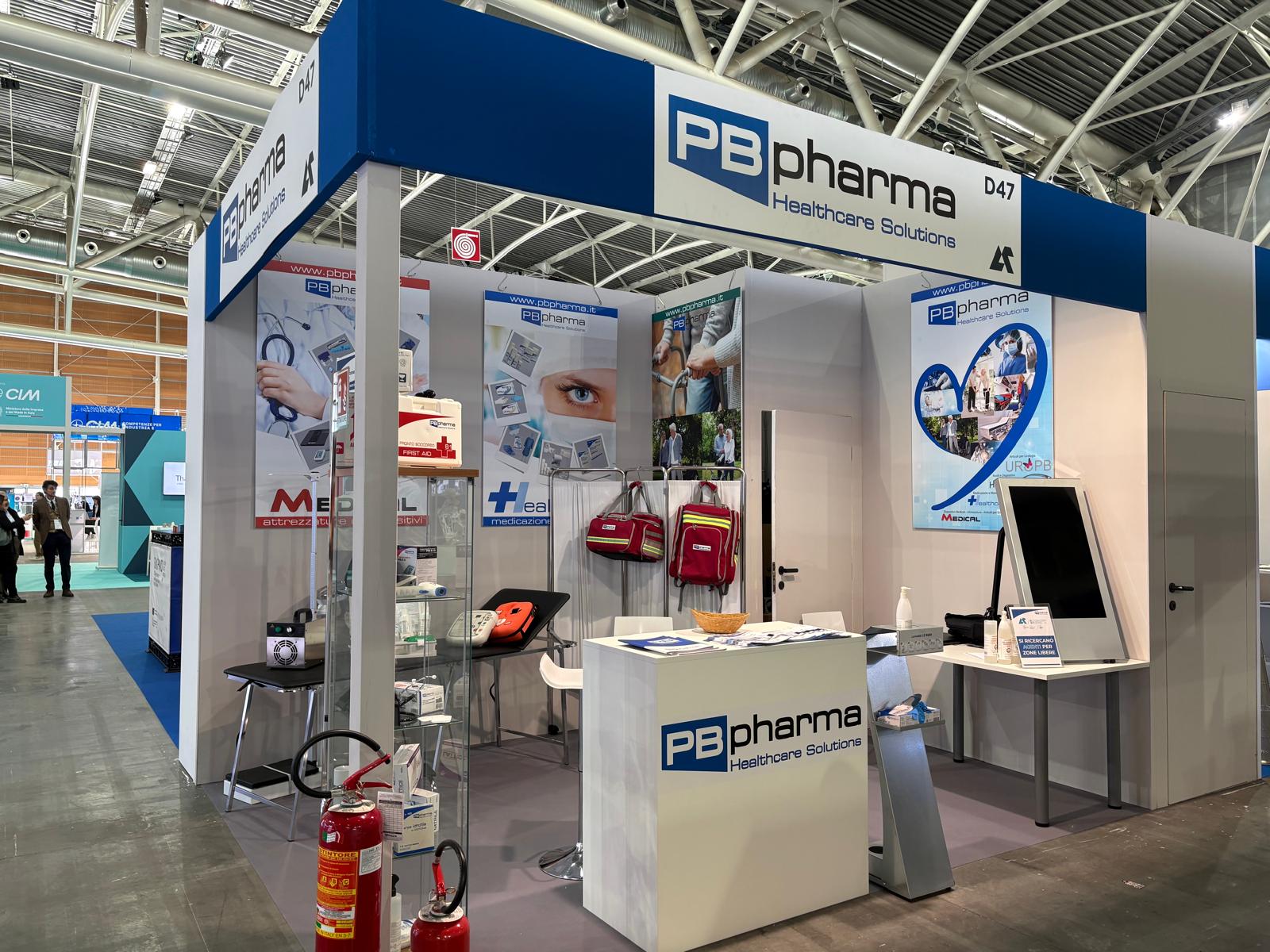 Lo stand di PB Pharma alla fiera A&T all'Oval Lingotto di Torino